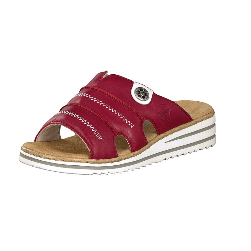 Pantufas Rieker V0646-33 Para Mulher - Vermelhas